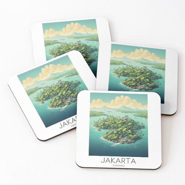 Item preview, A Vintage Travel Illustration of Jakarta - Indonesia designed and sold by GoodOldVintage.