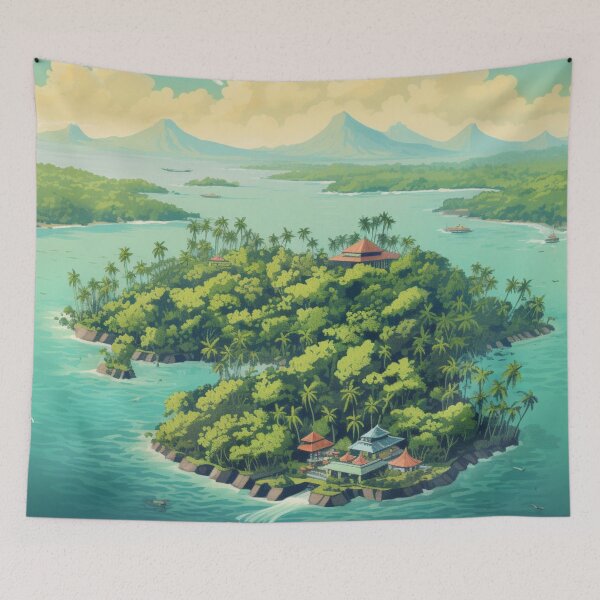 Item preview, A Vintage Travel Illustration of Jakarta - Indonesia designed and sold by GoodOldVintage.