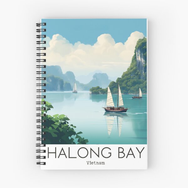 Item preview, A Vintage Travel Illustration of the Halong Bay - Vietnam designed and sold by GoodOldVintage.