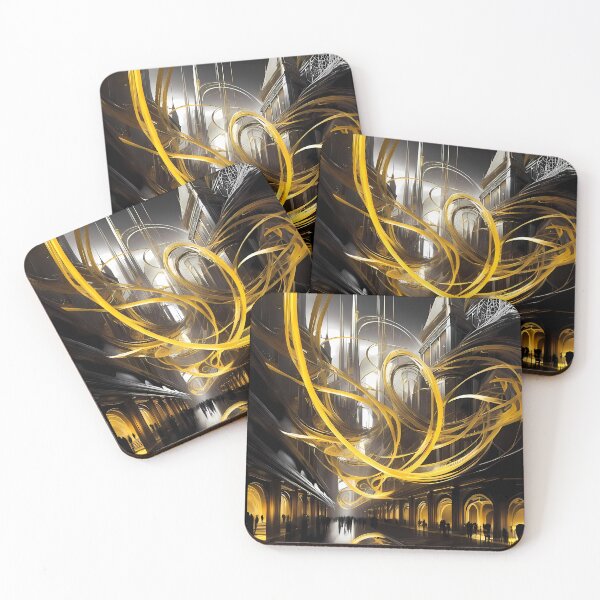 Item preview, Otherworldly Cityscape with swirls designed and sold by Vibranta Studio.