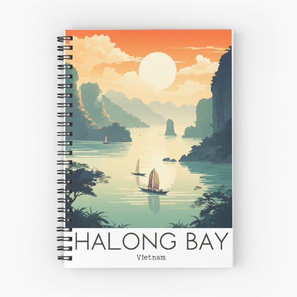 Item preview, A Vintage Travel Illustration of the Halong Bay - Vietnam designed and sold by GoodOldVintage.