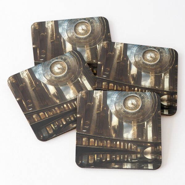 Item preview, Gothic Cityscape with Clock designed and sold by Vibranta Studio.