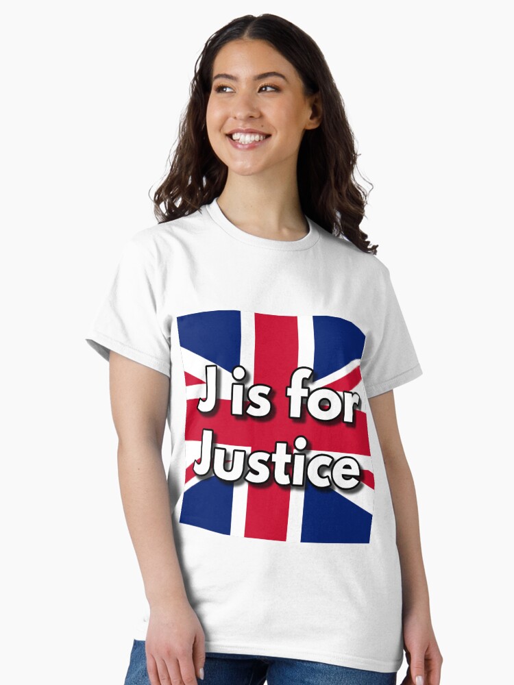 Thumbnail 1 of 7, Classic T-Shirt, J is for Justice designed and sold by British-Culture.
