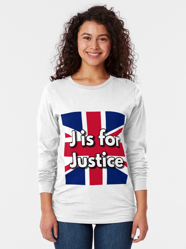 Thumbnail 2 of 5, Long Sleeve T-Shirt, J is for Justice designed and sold by British-Culture.