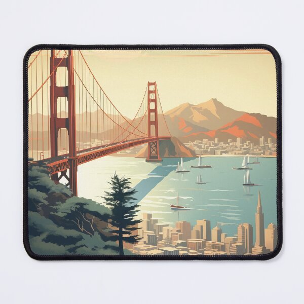 Item preview, Golden Gate Bridge in San Francisco, Vintage Poster, designed and sold by emaga.