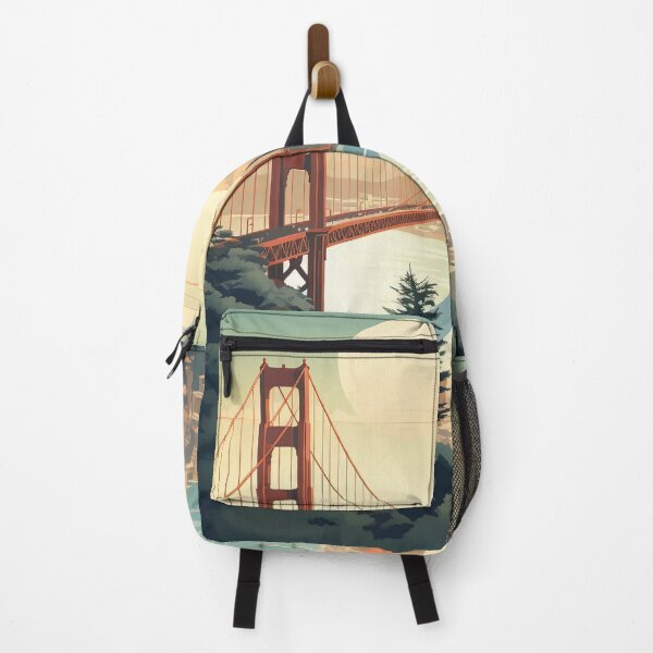 Item preview, Golden Gate Bridge - Vintage San Francisco Travel Poster designed and sold by Emaga Digital Studio.