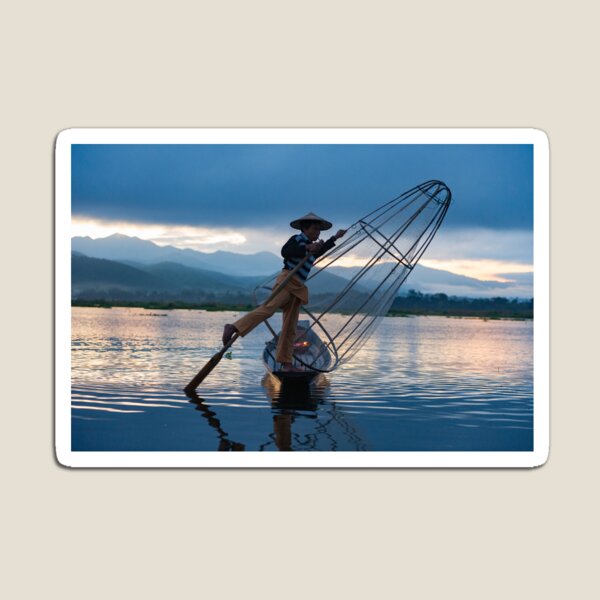A fisherman of Inle Lake Magnet