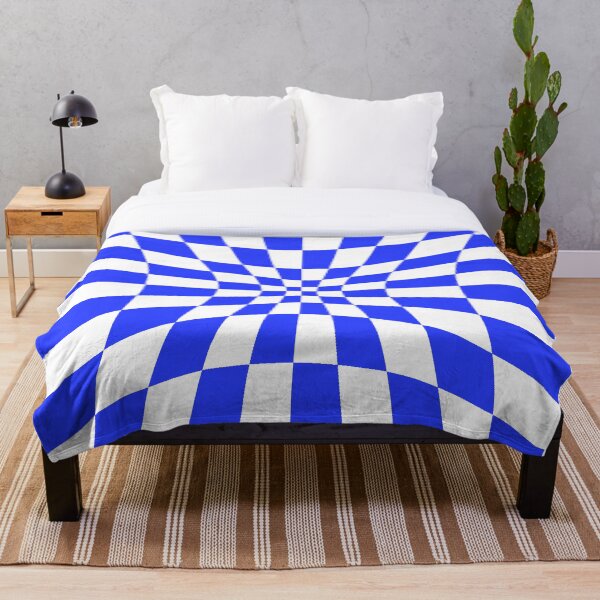 Item preview, White and Blue Checkered hypnotic Pattern designed and sold by Allomensiaa.
