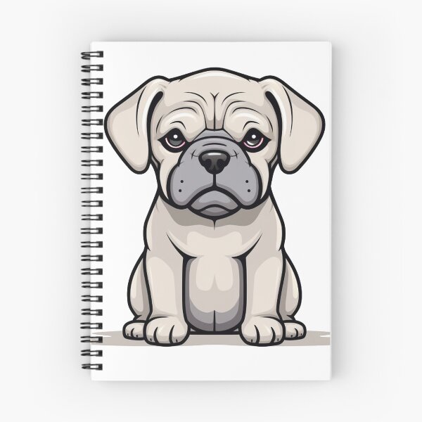 Item preview, Cute Bullmastiff dog Cartoon Illustration designed and sold by quotopia.