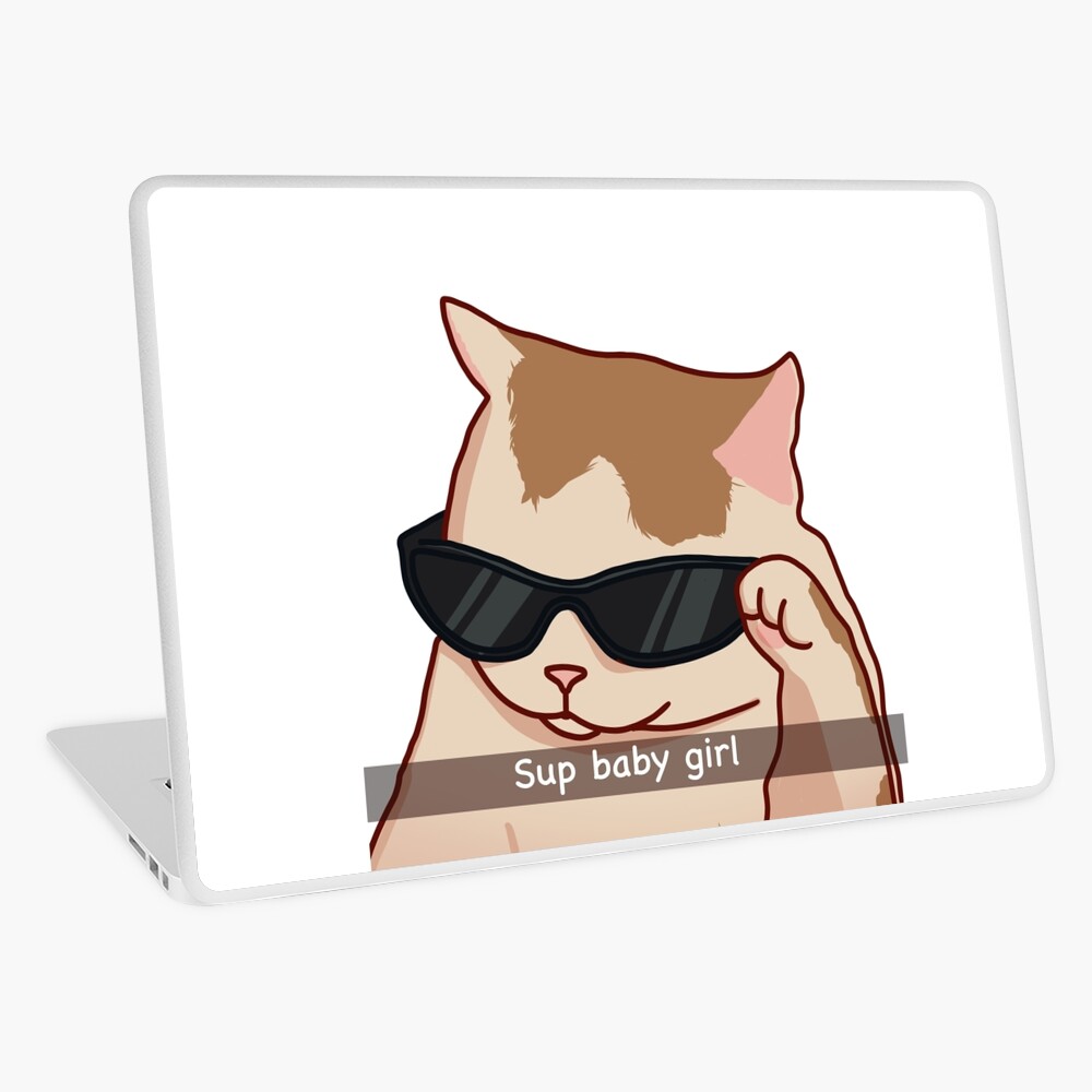 cat with glasses meme Art Board Print by valwerty