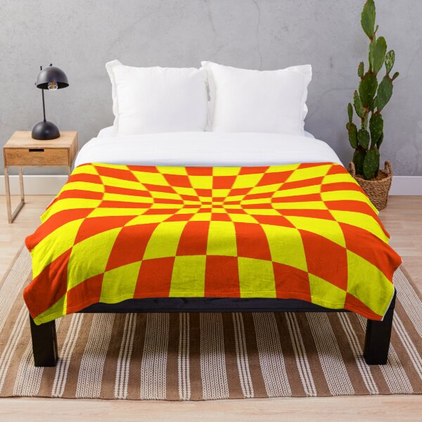 Item preview, Orange and Yellow Checkered hypnotic Pattern designed and sold by Allomensiaa.