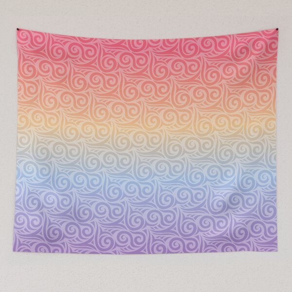 Item preview, Cute pastel rainbow geometric art nuvo pattern  designed and sold by Yaragold.