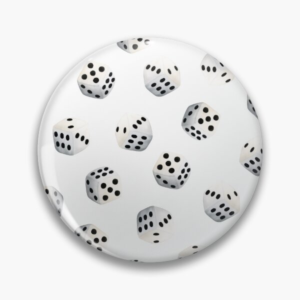 Item preview, Black and white gambling dices watercolor pattern for print on t shirts designed and sold by Elena Malgina.