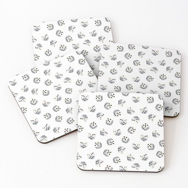 Item preview, Black and white gambling dices watercolor pattern for print on t shirts designed and sold by Elena Malgina.