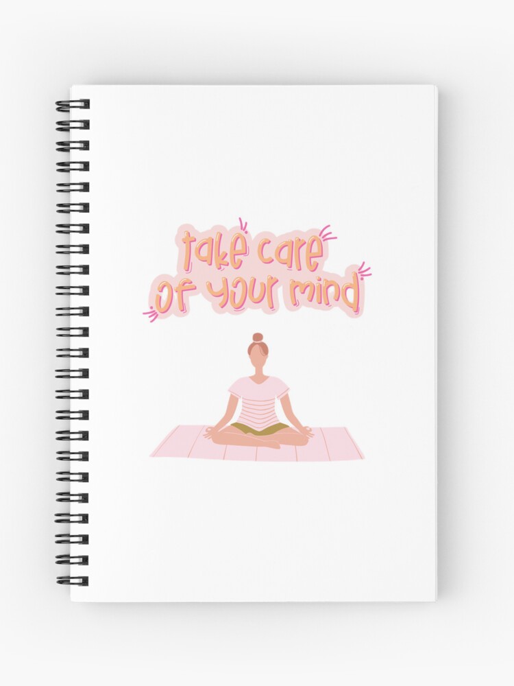 Clean Girl aesthetic Pilates Take Care of Your Mind | Spiral Notebook