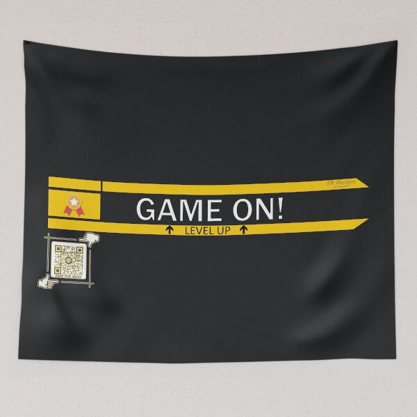 Item preview, Game On! - Level UP Gaming Logo V2 (Yellow/Black) designed and sold by Visual Resolutions.