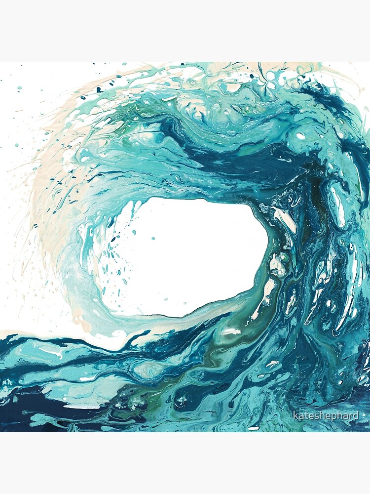 Ocean Wave Art Print Picture - Turquoise Sea Surf Beach Decor by kateshephard