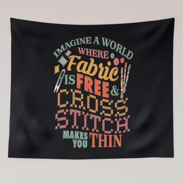Item preview, Imagine A World Fabric Is Free Cross Stitch Makes Thin  Needlepoint  	 designed and sold by kwivhiymogj65.