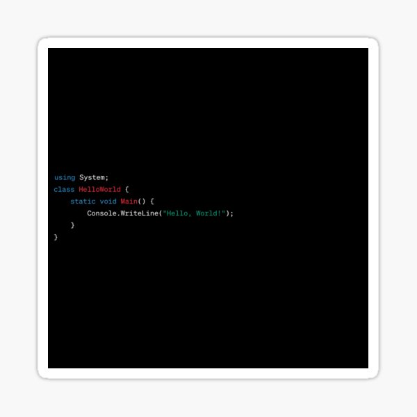 Item preview, Hello World in C# designed and sold by lizzymercury.