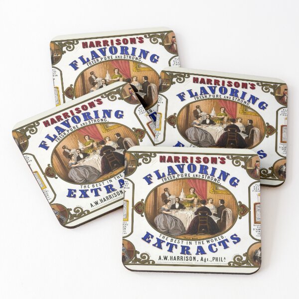 Item preview, STK501537A-Vintage ad for Harrison's flavoring extracts. designed and sold by StocktrekImages.