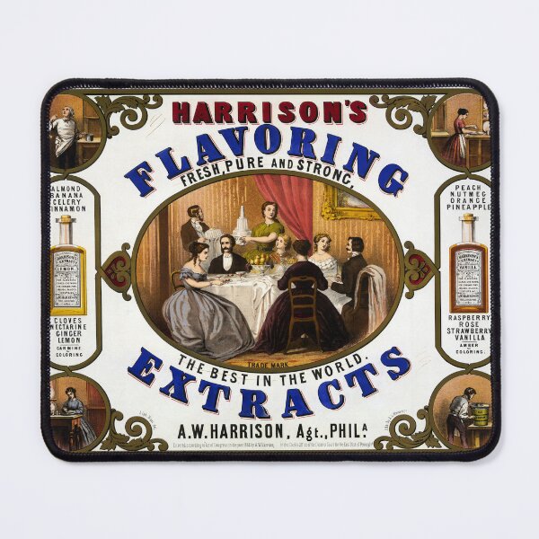 Item preview, STK501537A-Vintage ad for Harrison's flavoring extracts. designed and sold by StocktrekImages.