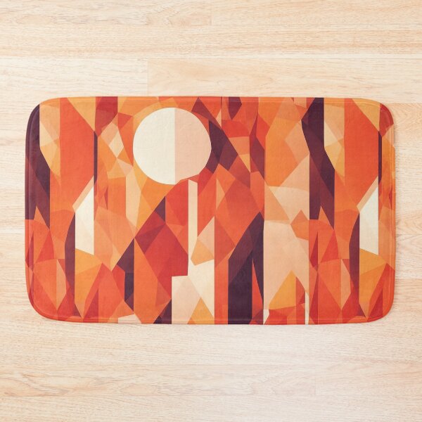 Item preview, Cityscape during sunset, geometric shapes warm hue designed and sold by CoolPixels.