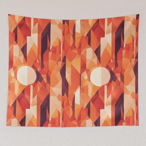 Item preview, Cityscape during sunset, geometric shapes warm hue designed and sold by CoolPixels.
