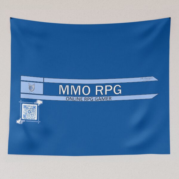 Item preview, MMO RPG - Online RPG Gamer Logo V2 (Blue/White) designed and sold by Visual Resolutions.