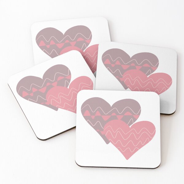 Item preview, Boho Hearts - Moody Pink & Grey designed and sold by DigThatPrint.