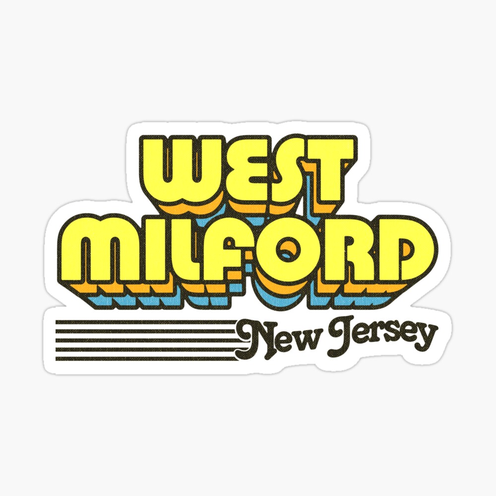 West Milford, New Jersey | Retro Stripes Sticker