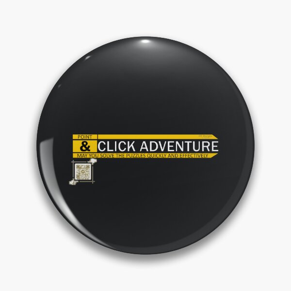 Item preview, Point & Click Adventure Gaming Logo V2 (Yellow/Black) designed and sold by Visual Resolutions.