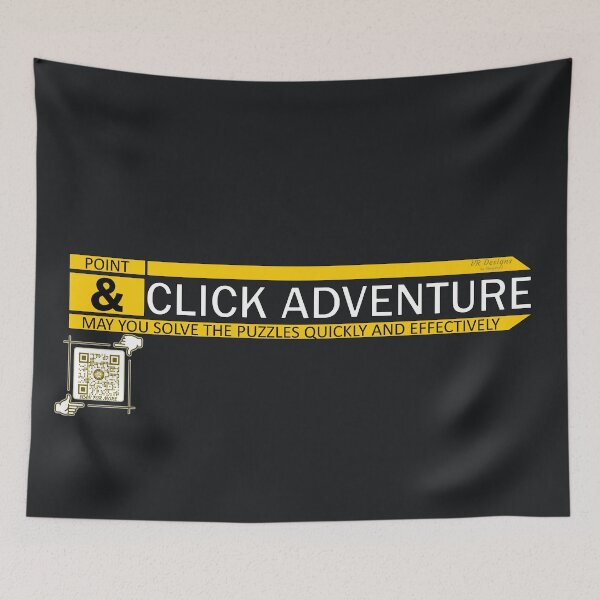 Item preview, Point & Click Adventure Gaming Logo V2 (Yellow/Black) designed and sold by Visual Resolutions.