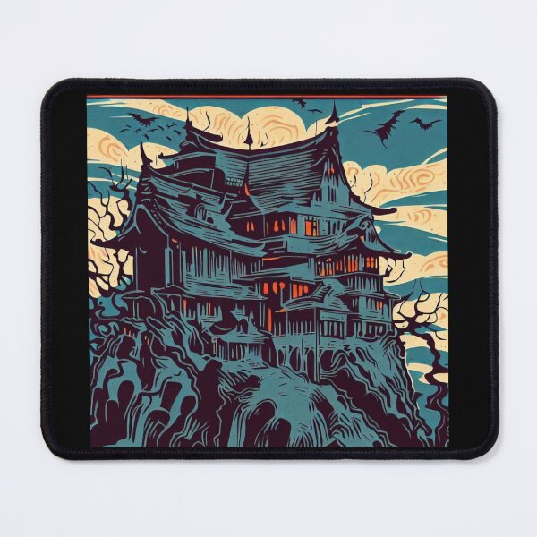 Item preview, Halloween - Haunted Castle Woodcut 2 designed and sold by CrankyOldDude.