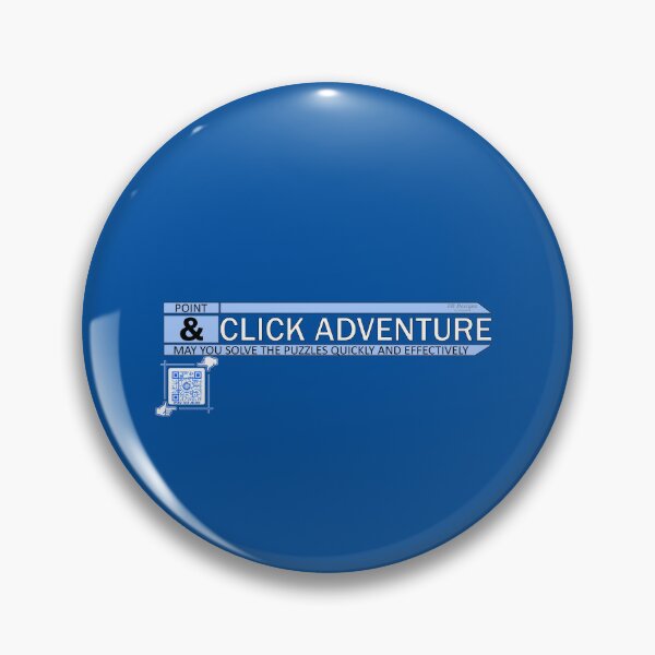 Item preview, Point & Click Adventure Gaming Logo V2 (Blue/White) designed and sold by Visual Resolutions.