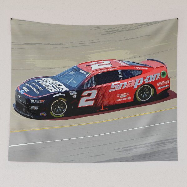 Artikelvorschau, Austin Cindric fährt seinen Nascar-Rennwagen 2023 von der Seite entworfen und verkauft von Rodissimus1984.
