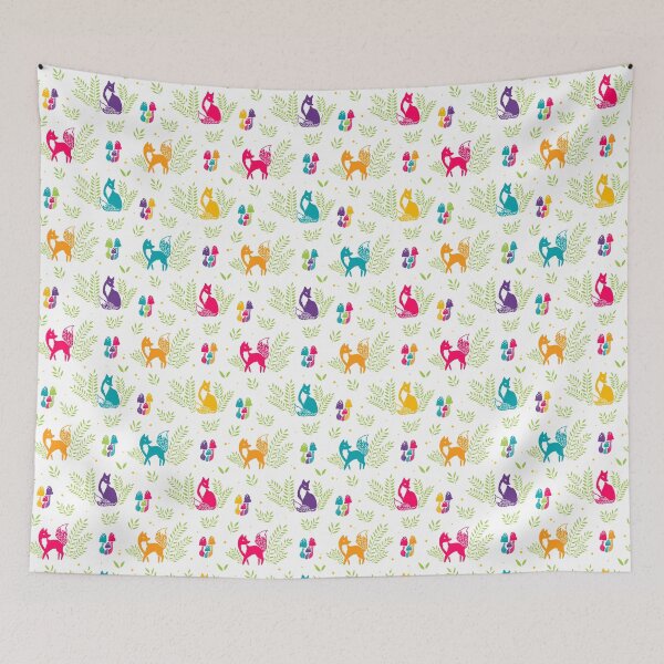 Item preview, Whimsical Foxes and Mushroom Meadow designed and sold by JBeasleyDesigns.