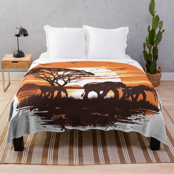 Item preview, African Elephant Family at Sunset - AI Art T-Shirt designed and sold by AIPICCRAFT.