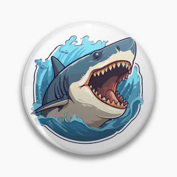 Item preview,  angry shark designed and sold by WondersofEmily.
