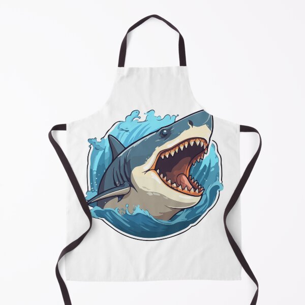 Item preview, angry shark designed and sold by WondersofEmily.