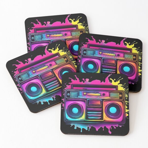 Item preview, neon boombox designed and sold by Majkel & Majkel.