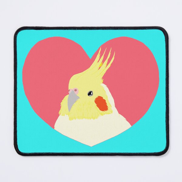Item preview, Lutino Cockatiel in Heart designed and sold by TiffinByLK.