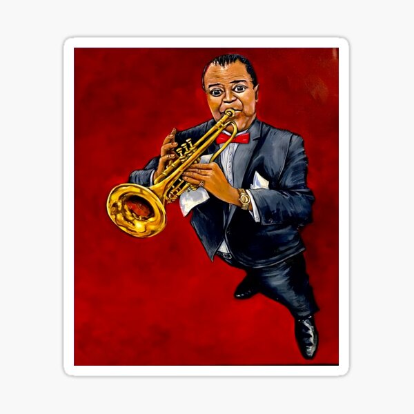 louis armstrong Sticker for Sale by lizasara