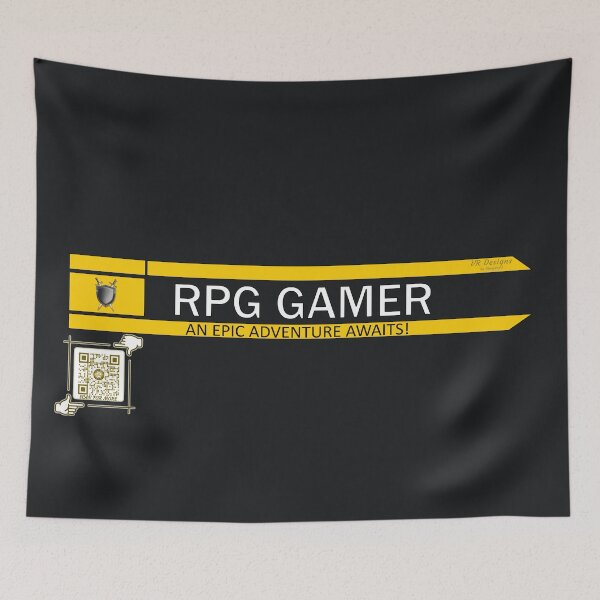 Item preview, RPG Gamer - An Epic Adventure Awaits! Gaming Logo V2 (Yellow/Black) designed and sold by Visual Resolutions.