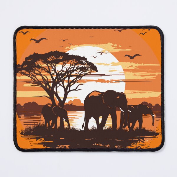 Item preview, African Elephant Family at Sunset - AI Art T-Shirt designed and sold by AIPICCRAFT.