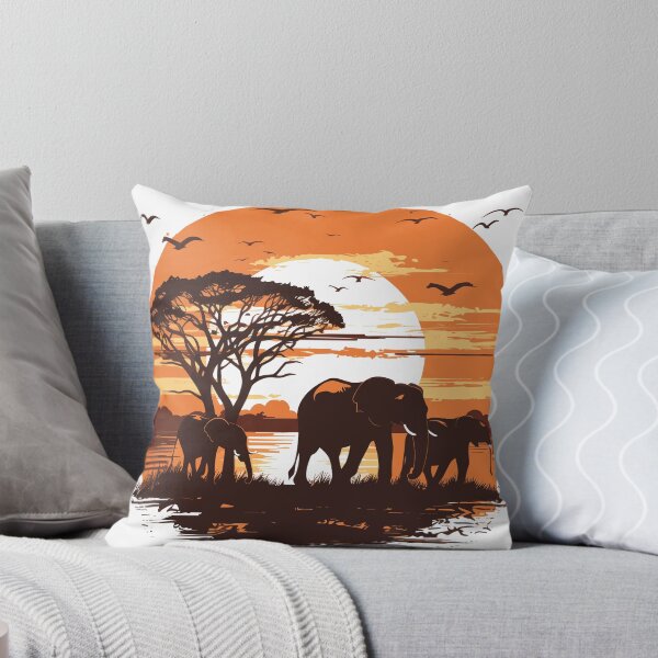 Item preview, African Elephant Family at Sunset - AI Art T-Shirt designed and sold by AIPICCRAFT.