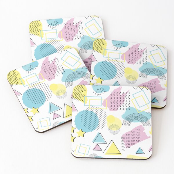 Item preview, 80s Memphis style pattern white background pastels designed and sold by Colorblizz.