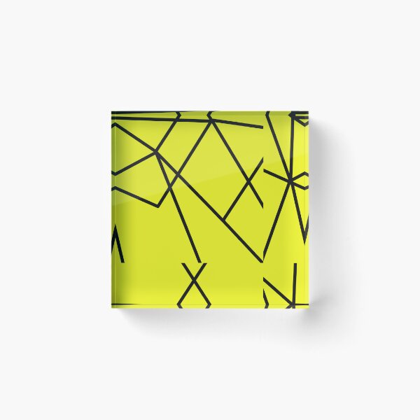 Item preview, Geometric Diagonal Triangular Lines Bright Yellow designed and sold by awsomepatterns.