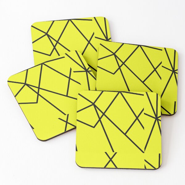 Item preview, Geometric Diagonal Triangular Lines Bright Yellow designed and sold by awsomepatterns.
