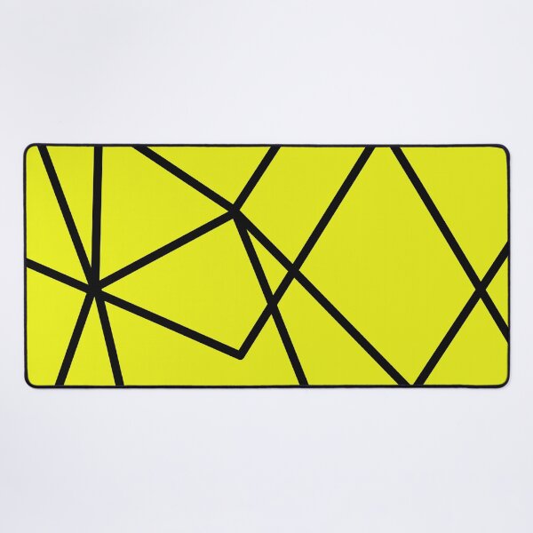 Item preview, Geometric Diagonal Triangular Lines Bright Yellow designed and sold by awsomepatterns.