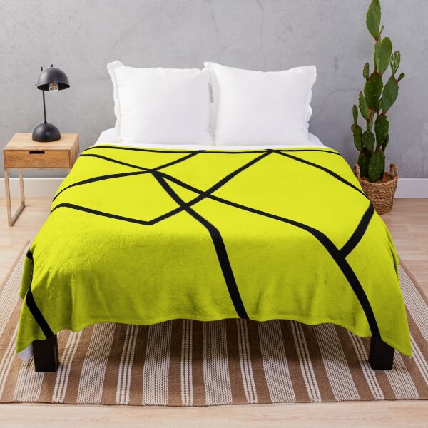 Item preview, Geometric Diagonal Triangular Lines Bright Yellow designed and sold by awsomepatterns.